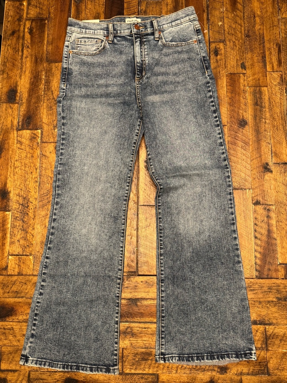 Sneak Peek Women's Boot Cut Jeans in Faded Blue Wash